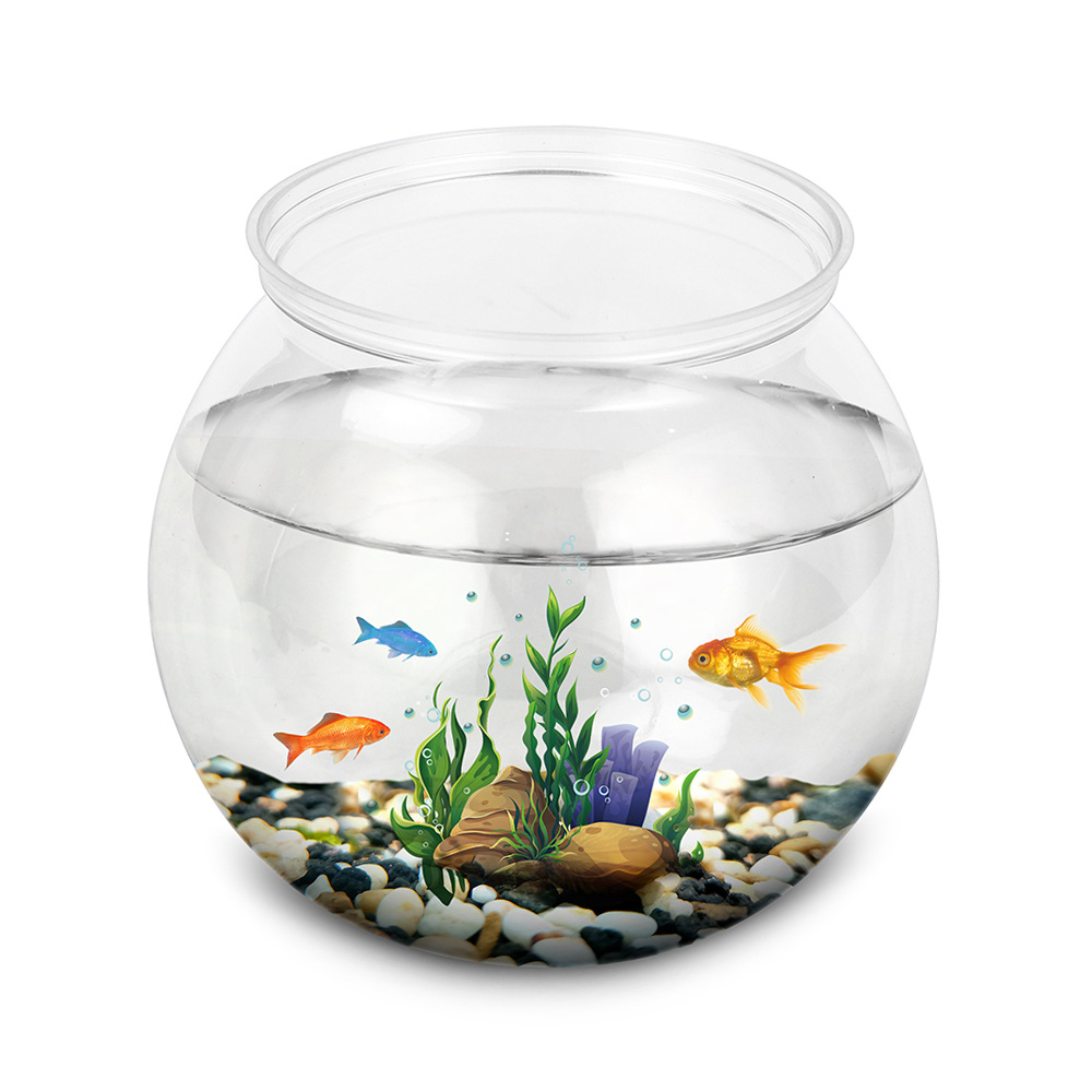 Aquarium Fish Betta - ชามปลาพลาสติก L M S ขนาดเดสก์ท็อป Aquarium