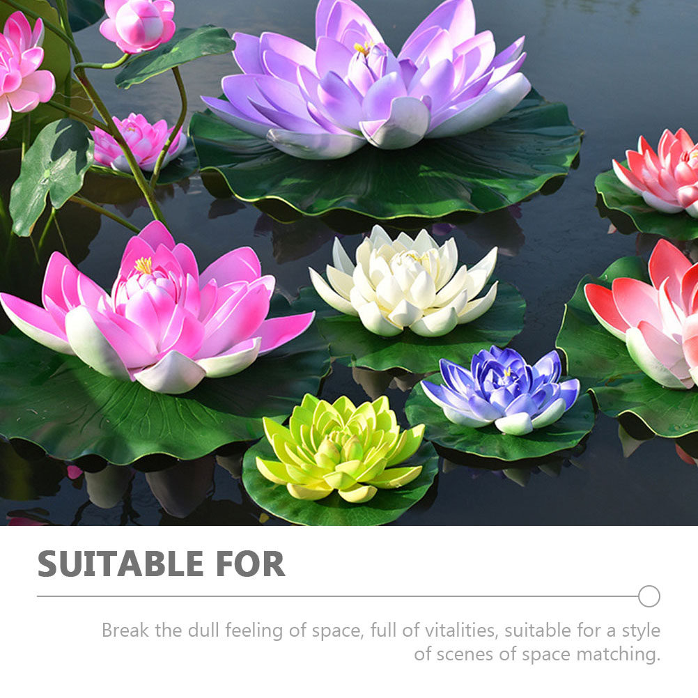 8 ชิ้น ดอกบัวจำลองลอยน้ำ ต้นไม - Aquarium Plants บทวิจารณ์และราคา