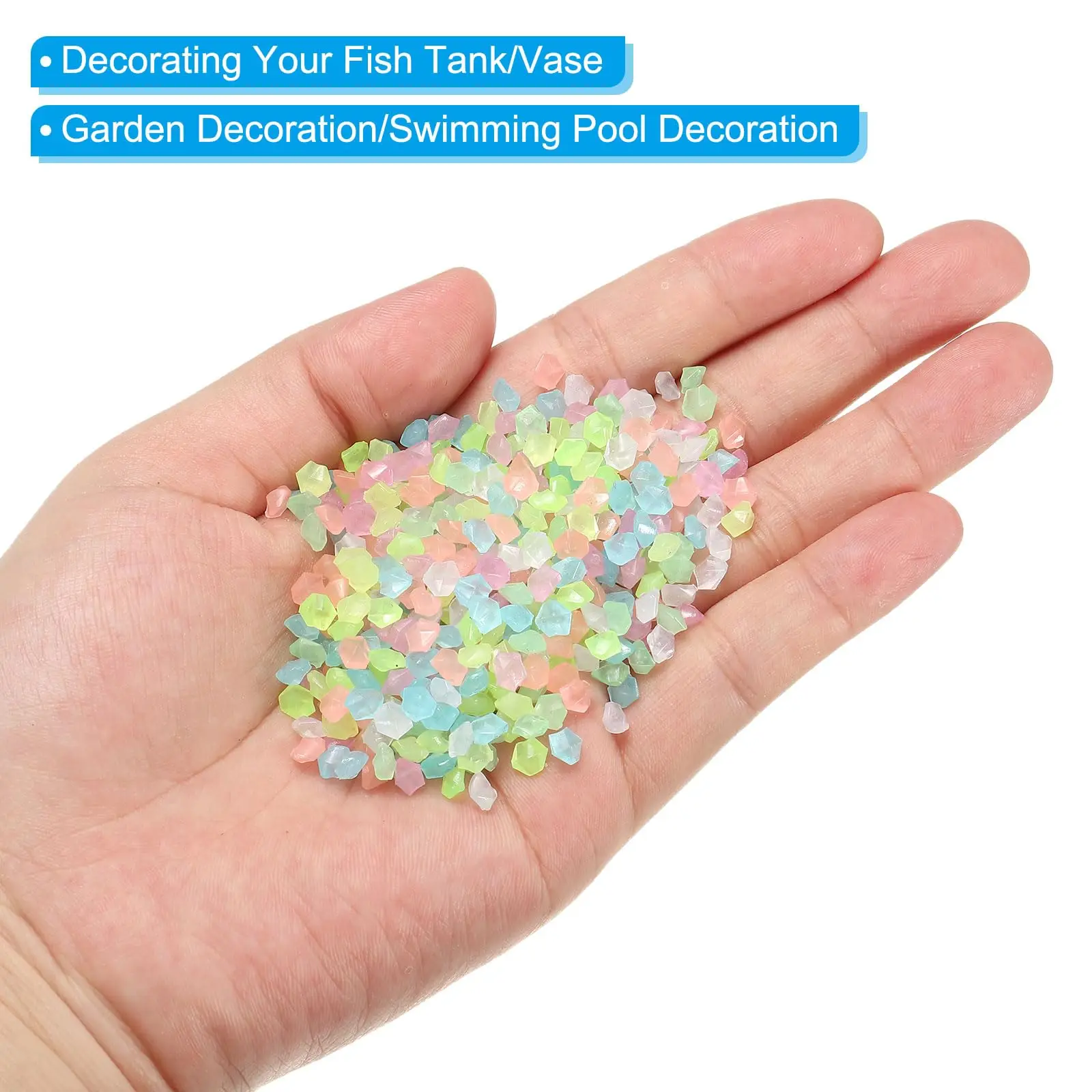 1000 ชิ้น ทรายเรืองแสง หินกรวด - Fish Aquarium Home บทวิจารณ์และราคา