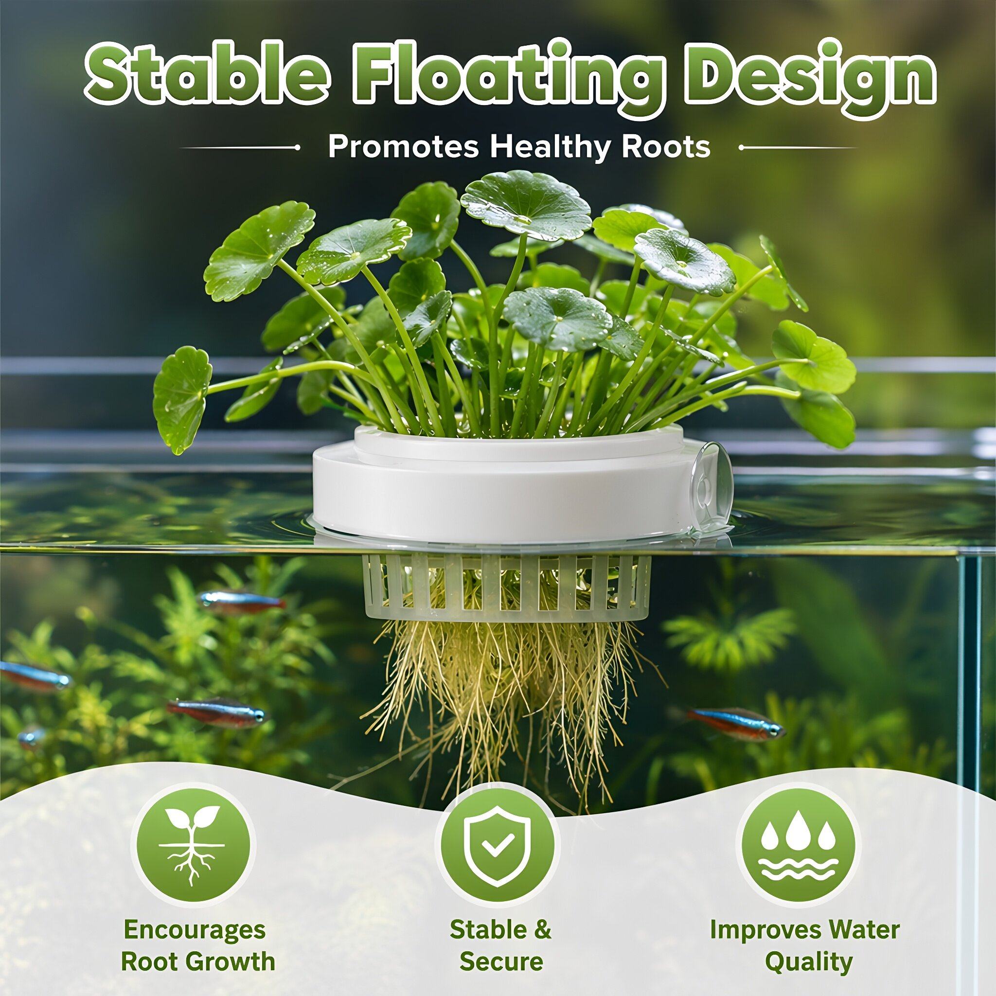 4 ชิ้น ตะกร้าปลูกพืชน้ำลอยน้ำ  - Aquarium Plants บทวิจารณ์และราคา