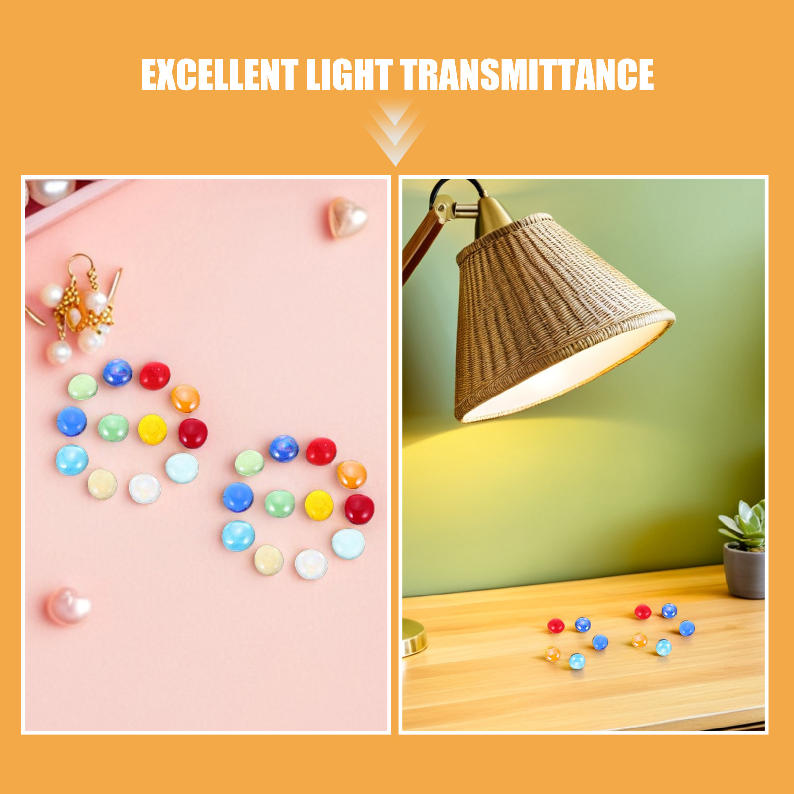 1 ถุง ลูกปัดแก้วแบน ลูกแก้วใสแ - Aquarium Decor บทวิจารณ์และราคา